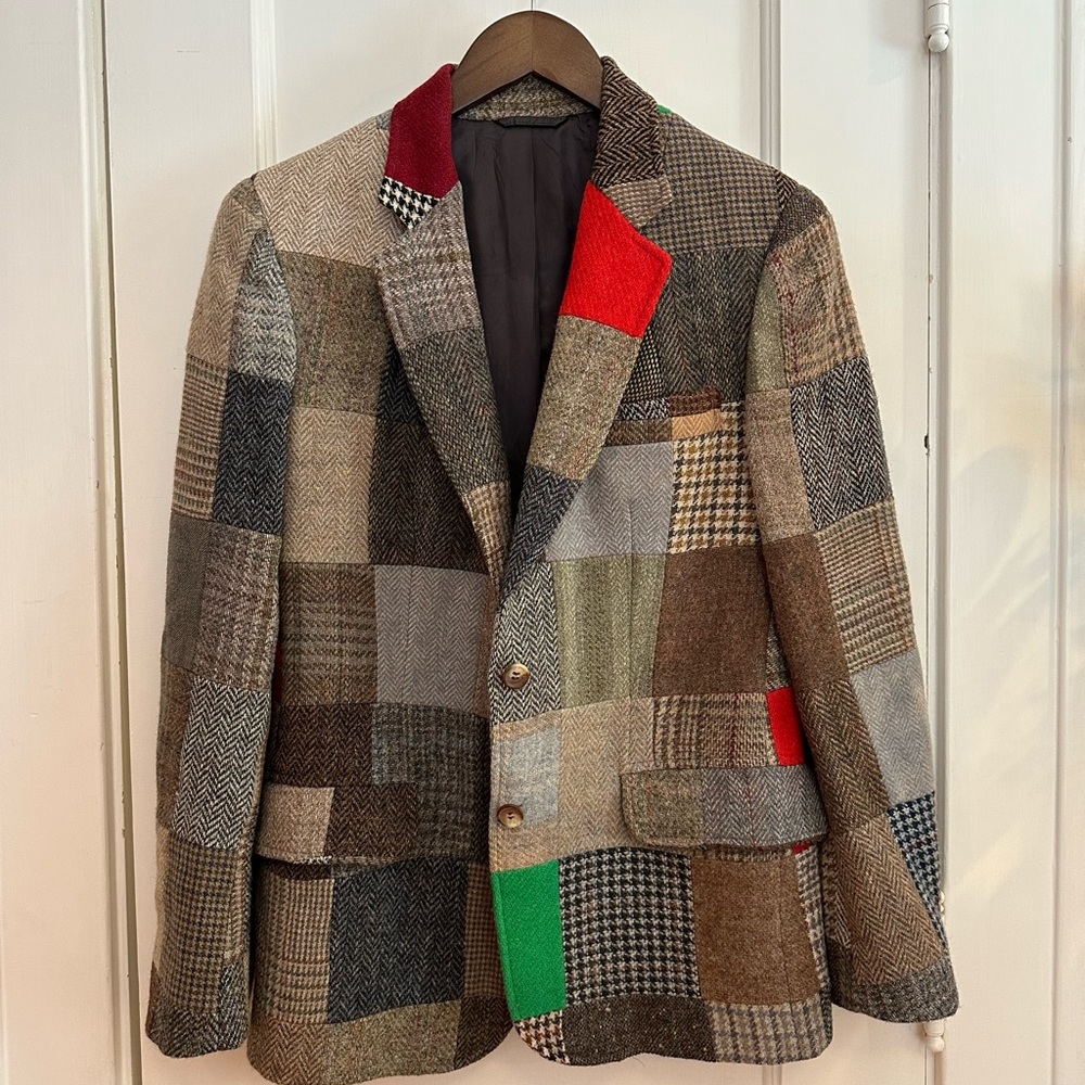 The Andover Shop women’s bespoke patch tweed sport coat SZ 4 IMPOSSIBLY RARE - Picture 2 of 9